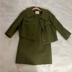 Vintage green jacket and skirt set